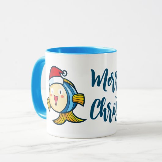 schattige mok kerstvis (Voorkant links)