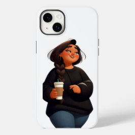 Schattige mollig meisje met sap | Leuk en speels Case-Mate iPhone 14 Plus Hoesje