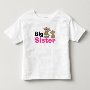 Schattige Monkey Big Sister Kinder Shirts