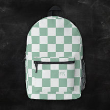 Schattige Monogram Beginletters & Groen Schaakbord