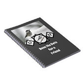 Schattige Monogram Chickadee Monogram Notitieboek (Rechterzijde)