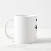 Schattige Monogram Halloween Kat Witch Koffiemok (Links)