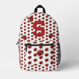 Schattige monogram lieveheersbeestje thema bedrukte rugzak