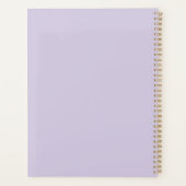 Schattige Monogram Naam Paarse School Planner (Achterkant)