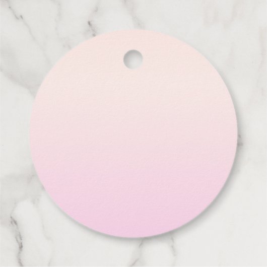 Schattige monogram | Perzik & Roze Ombre Bedankjes Labels (Achterkant)