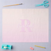 Schattige  monogram | Perzik & Roze Ombre Tissuepapier (Craft)