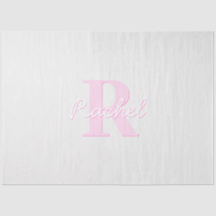 Schattige monogram Roze Ombre & Grijs Tissuepapier
