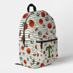Schattige monogram sport thema bedrukte rugzak
