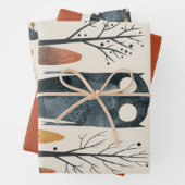 Schattige Monster herfst kleuren grillig Halloween Inpakpapier Vel (In situ)