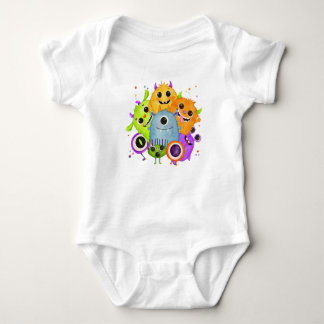 Schattige Monsters Waterverf Baby Bodysuit | Grapp
