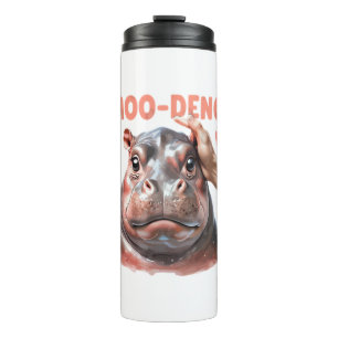 Schattige Moo Deng T-shirt Thermosbeker