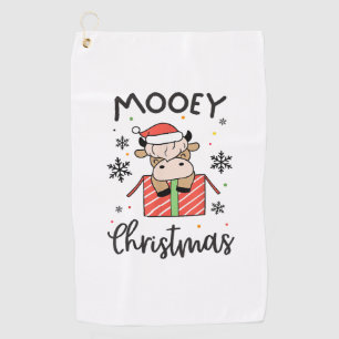Schattige Mooey Christmas Baby Highland Koe Xmas K Golfhanddoek