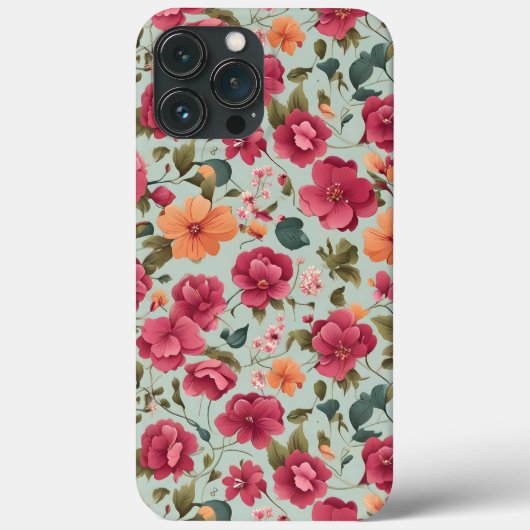 Schattige mooi bloemenvectorkunst naadloos patroon Case-Mate iPhone case (Achterkant)
