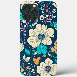 Schattige mooi bloemmotief en naadloos patroon iPhone 13 pro max hoesje