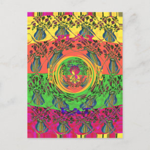 Schattige mooi & mooi bloemenmotief Art Print Desi Briefkaart