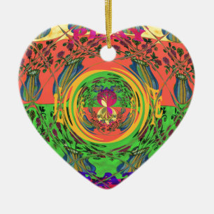 Schattige mooi & mooi bloemenmotief Art Print Desi Keramisch Ornament
