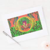Schattige mooi & mooi bloemenmotief Art Print Desi Rechthoekige Sticker (Envelop)