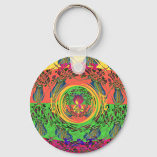Schattige mooi & mooi bloemenmotief Art Print Desi Sleutelhanger