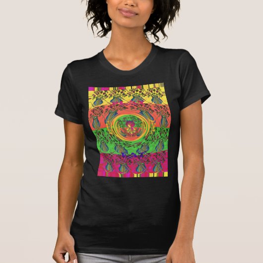 Schattige mooi & mooi bloemenmotief Art Print Desi T-shirt (Voorkant)
