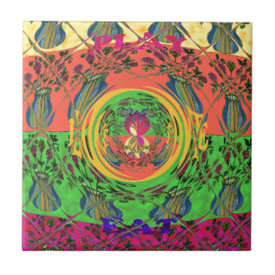 Schattige mooi & mooi bloemenmotief Art Print Desi Tegeltje