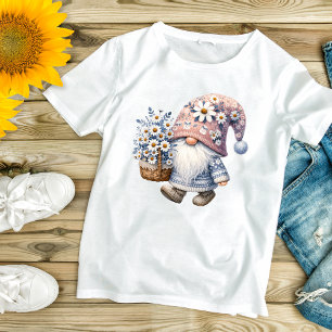 Schattige Mooie Madelief Bloem Kabouter Vrouwen T-shirt