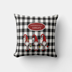 Schattige Mopshondjes Buffalo Plaid Kussen