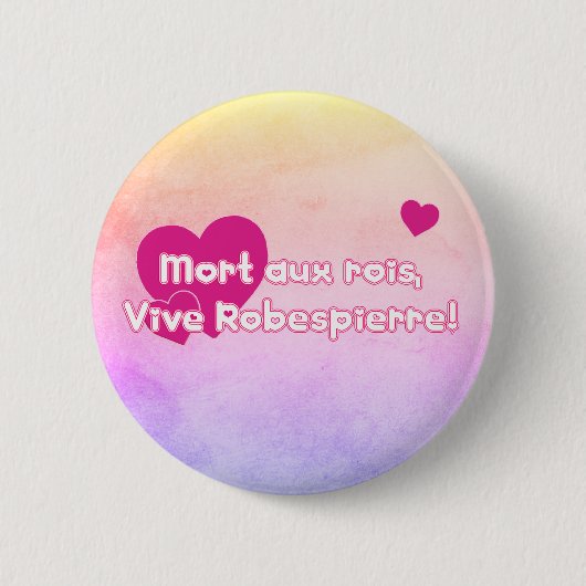 schattige mort aux rois-knop ronde button 5,7 cm (Voorkant)