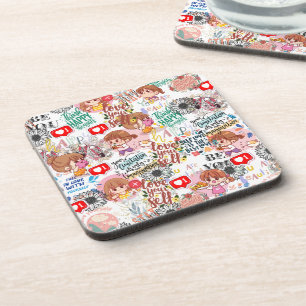 Schattige Motivatie – Positieve Quote Kawaii Bier Onderzetter