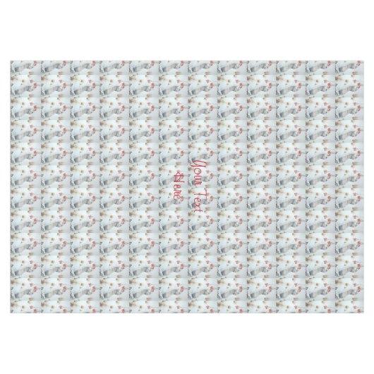 Schattige Mouse Sneeuwscène Wildlife met Kerstmis Tafelkleed (Voorkant (Horizontaal))