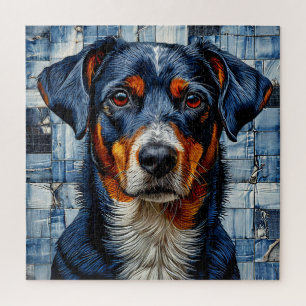 Schattige mozaïek Hond Legpuzzel