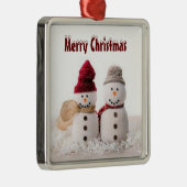 **SCHATTIGE MR/MRS SNOWMAN* CHRISTMAS ORNAMENT (Rechts)