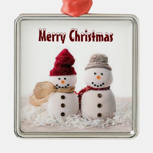 **SCHATTIGE MR/MRS SNOWMAN* CHRISTMAS ORNAMENT (Voorkant)