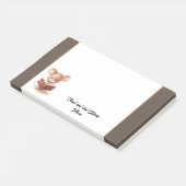 Schattige muis met boek post-it® notes (Schuin)