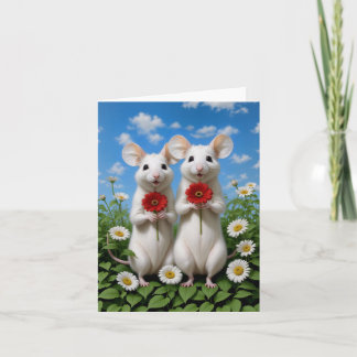 schattige muizen bedankkaart