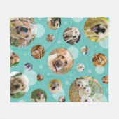 Schattige Multi Photo Family Pet Fleece Deken (Voorkant (Horizontaal))