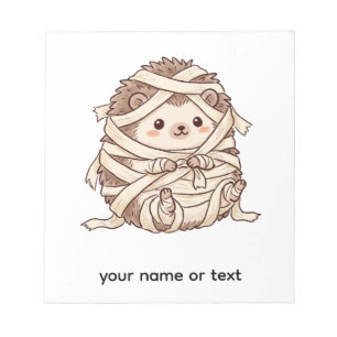 Schattige Mummie Egel Halloween Kostuum Dier Illus Notitieblok