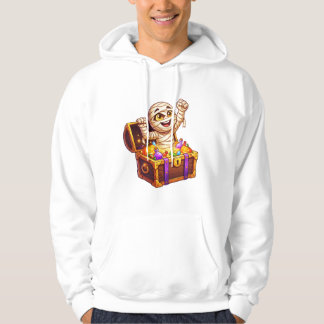 Schattige Mummie Schatkist Halloween Trick or Trea Hoodie