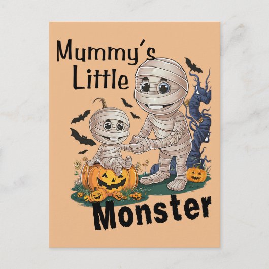 Schattige Mummy's Little Monster Grappig Halloween Feestdagenkaart (Voorkant)