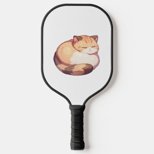 Schattige Munchkin Cat Sleeping Classic T-shirt Pickleball Paddle (Voorkant)