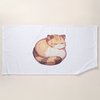 Schattige Munchkin Cat Sleeping Classic T-shirt Strandlaken