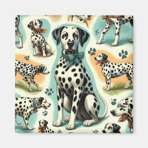 Schattige Naadloos Dalmatisch Magneet