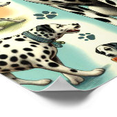 Schattige Naadloos Dalmatisch Poster (Hoek)