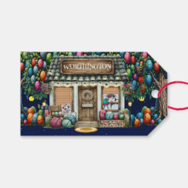 Schattige naaien cadeaulabel