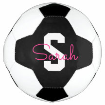 Schattige naam & monogram | Zwart Wit & Roze