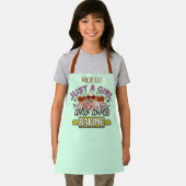 Schattige Naam toevoegen Just Girl Loves Bakken Schort (Insitu)
