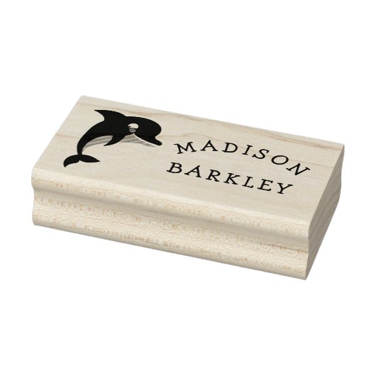 Schattige naam van Dolphin Cute Kind Rubber Stempe Rubberstempel (Stempel)