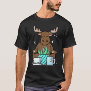 Schattige Namaste Eland Doet Yoga Tuinieren Koffi T-shirt