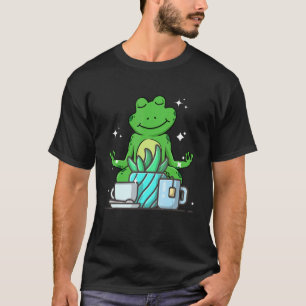 Schattige Namaste Kikker Doet Yoga Tuinieren Koff T-shirt