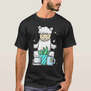 Schattige Namaste Schaap Doet Yoga Tuinieren  Koff T-shirt