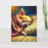 Schattige Napping Chihuahua Blank Kaart (Voorkant)